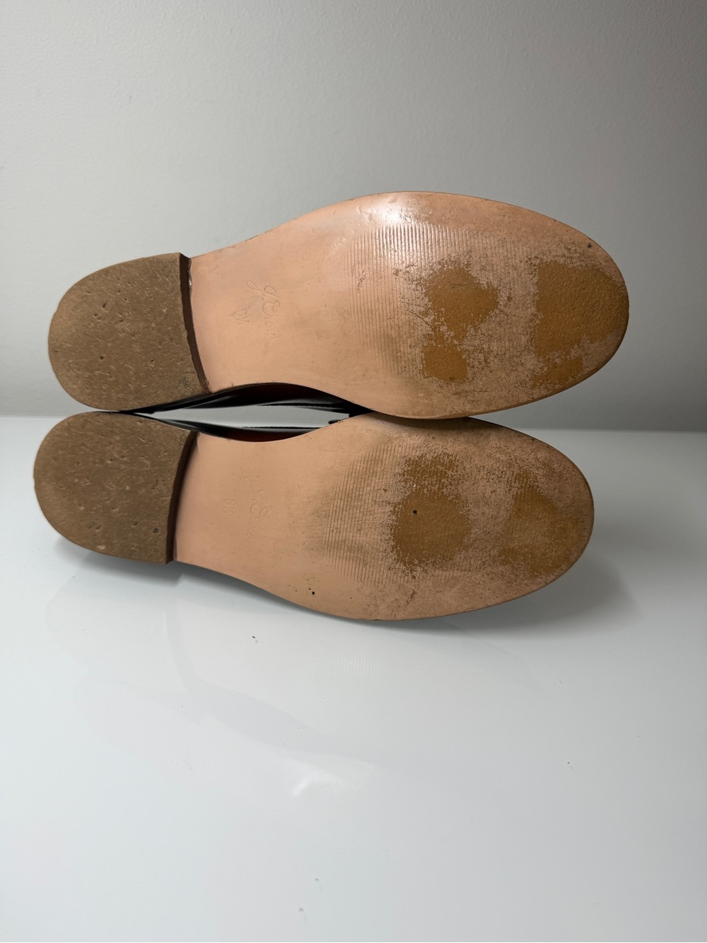 J.Crew Winona Penny Loafers Spazzolato Leather Carmel Brown Size 6.5 - Picture 10 of 10